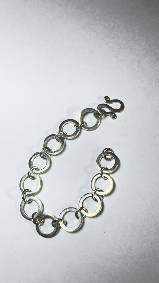 Hand Fabricated Sterling silver Geometric bracelet