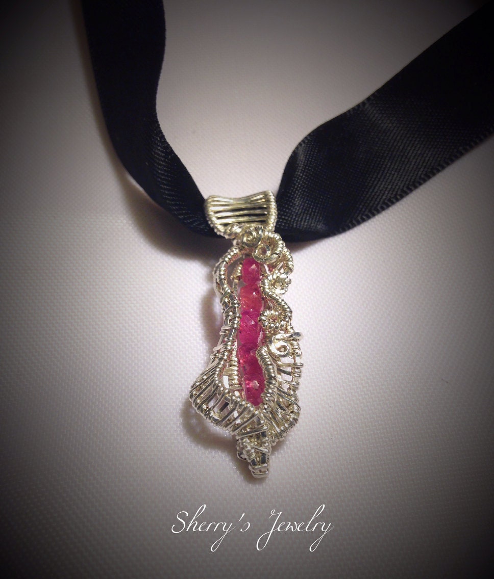 Silver Ruby pendant