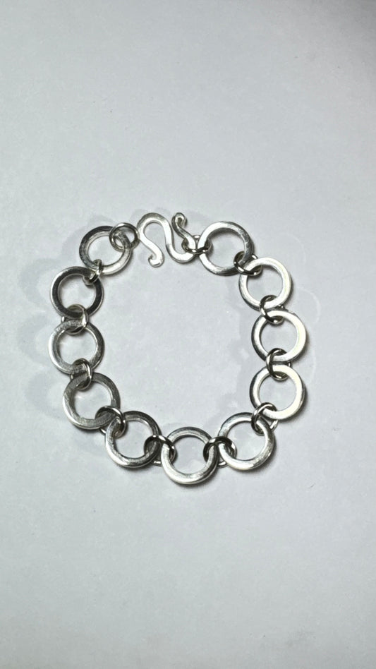 Hand Fabricated Sterling silver Geometric bracelet