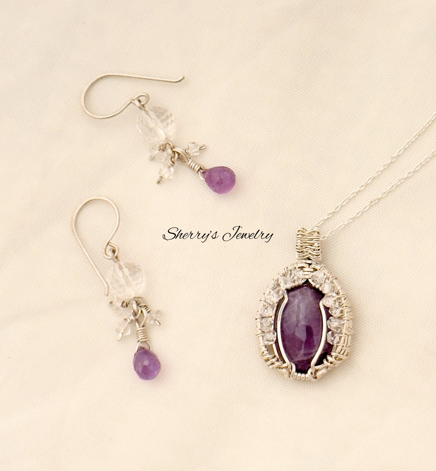 Celestial Harmony-Amethyst jewelry set