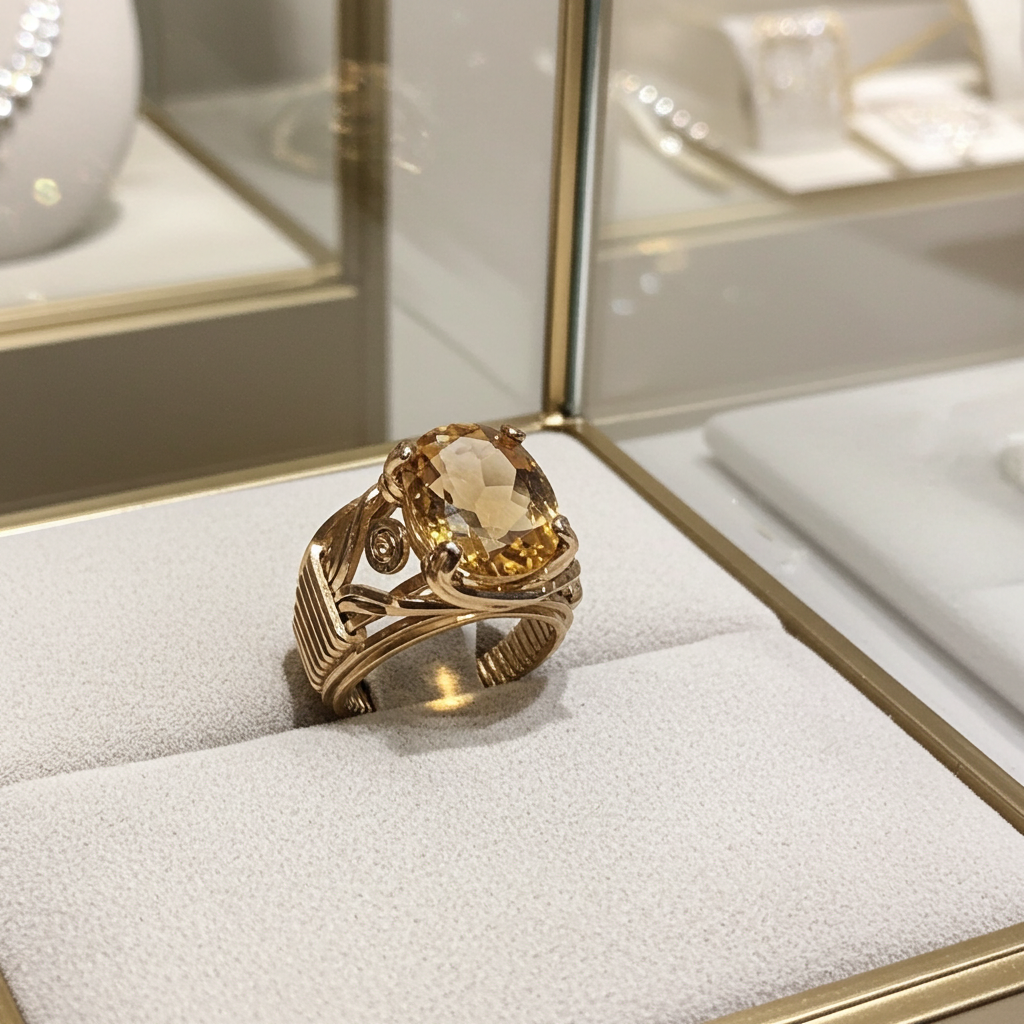 14kt Gold Citrine ring