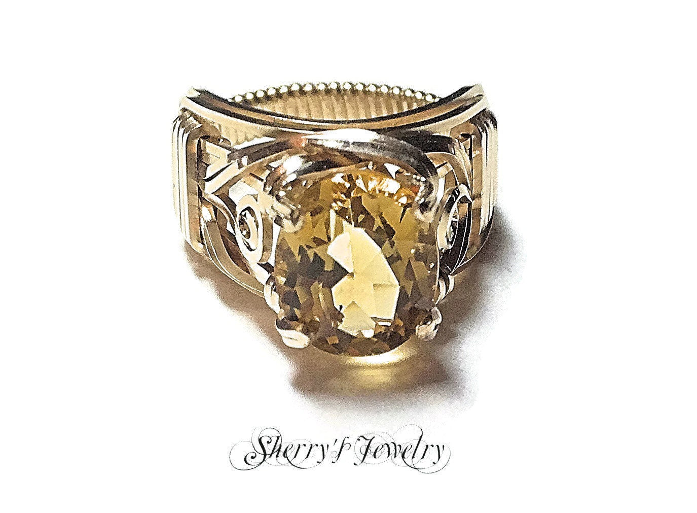 14kt Gold Citrine ring