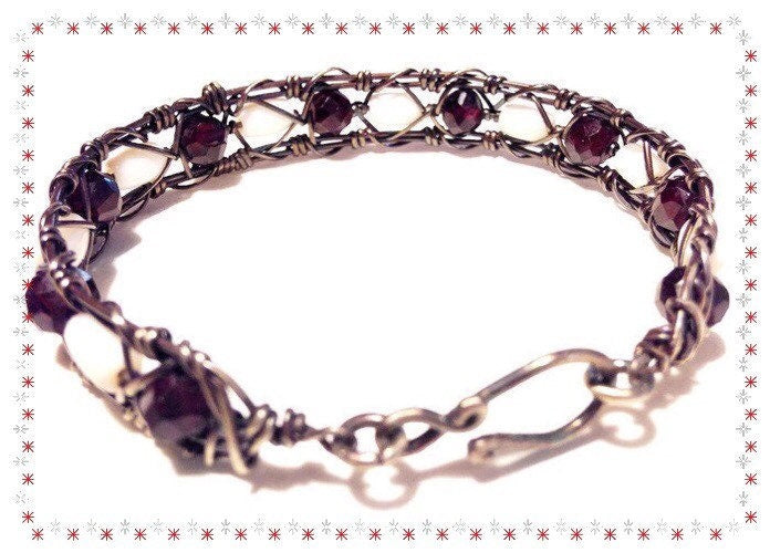 Silver Garnet bracelet