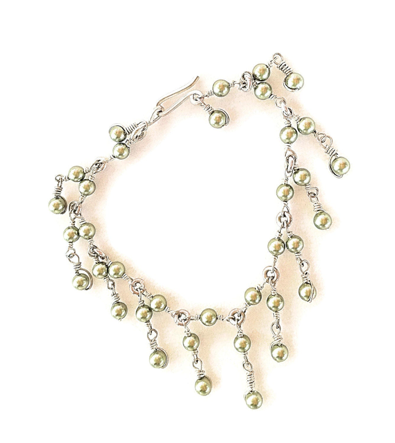 Silver Sage pearl bracelet
