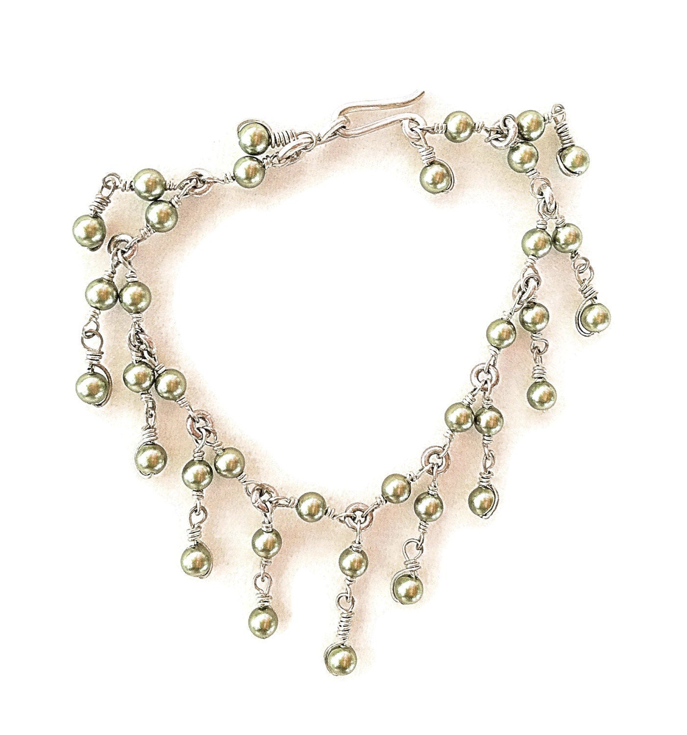 Silver Sage pearl bracelet