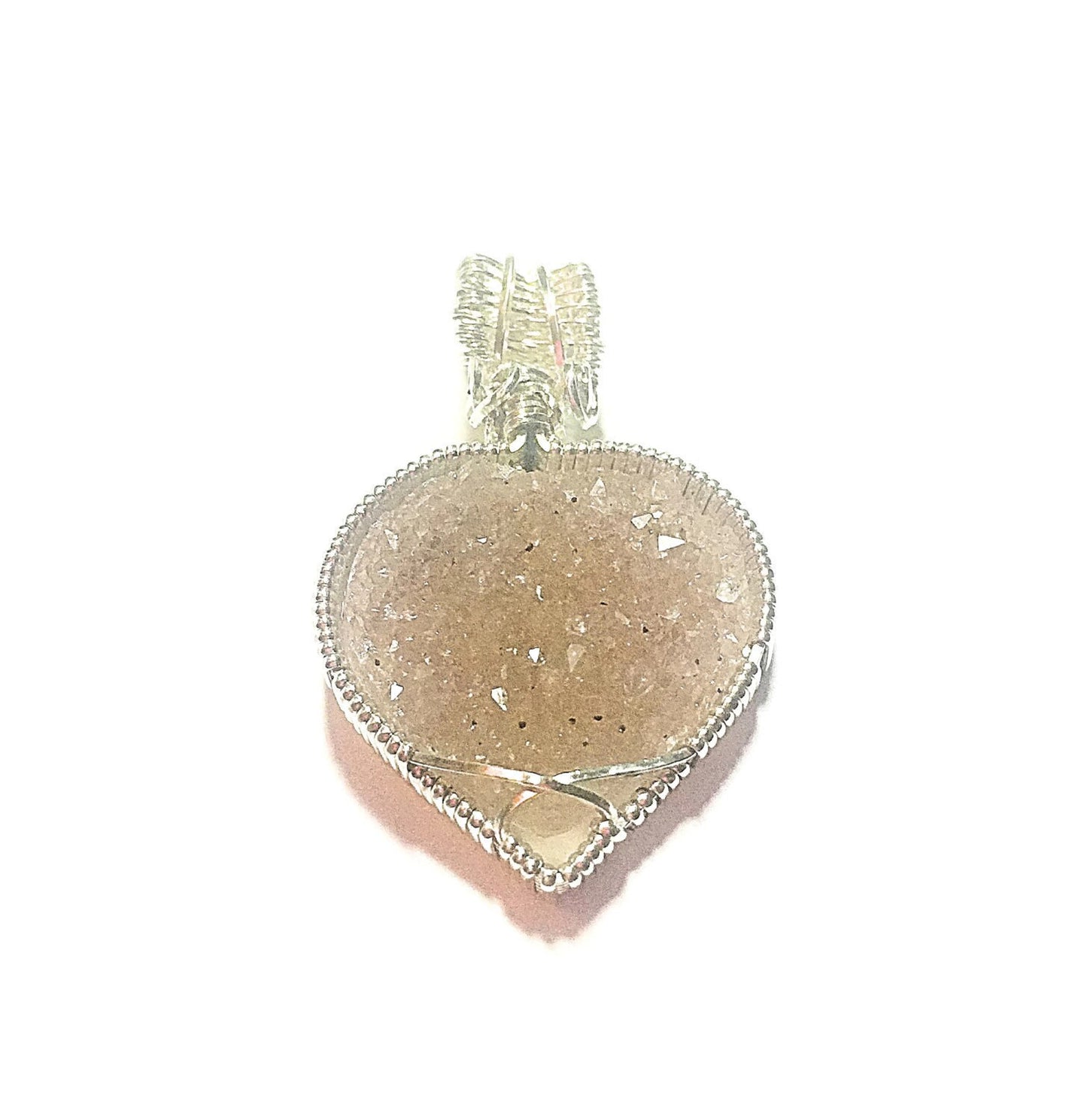 Silver Druzy Quartz Pendant
