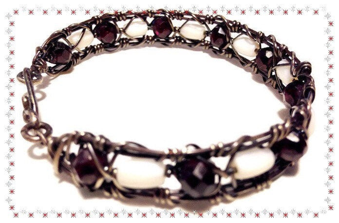 Silver Garnet bracelet