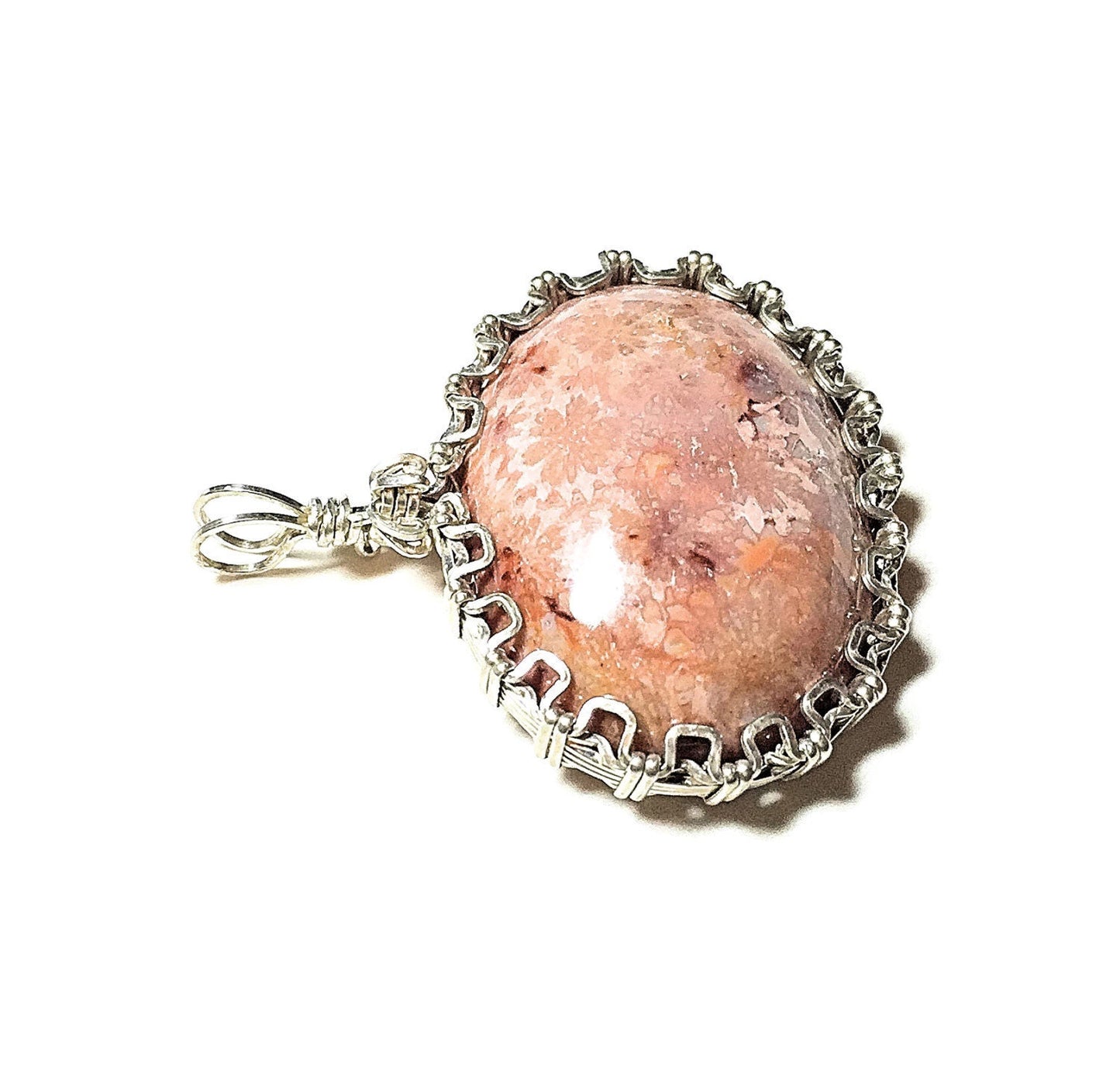 Silver Coral pendant