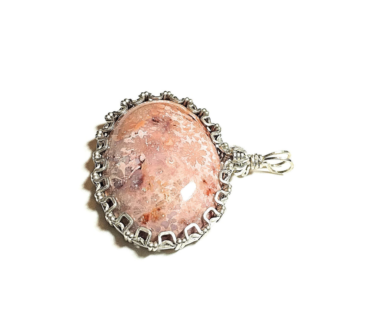 Silver Coral pendant