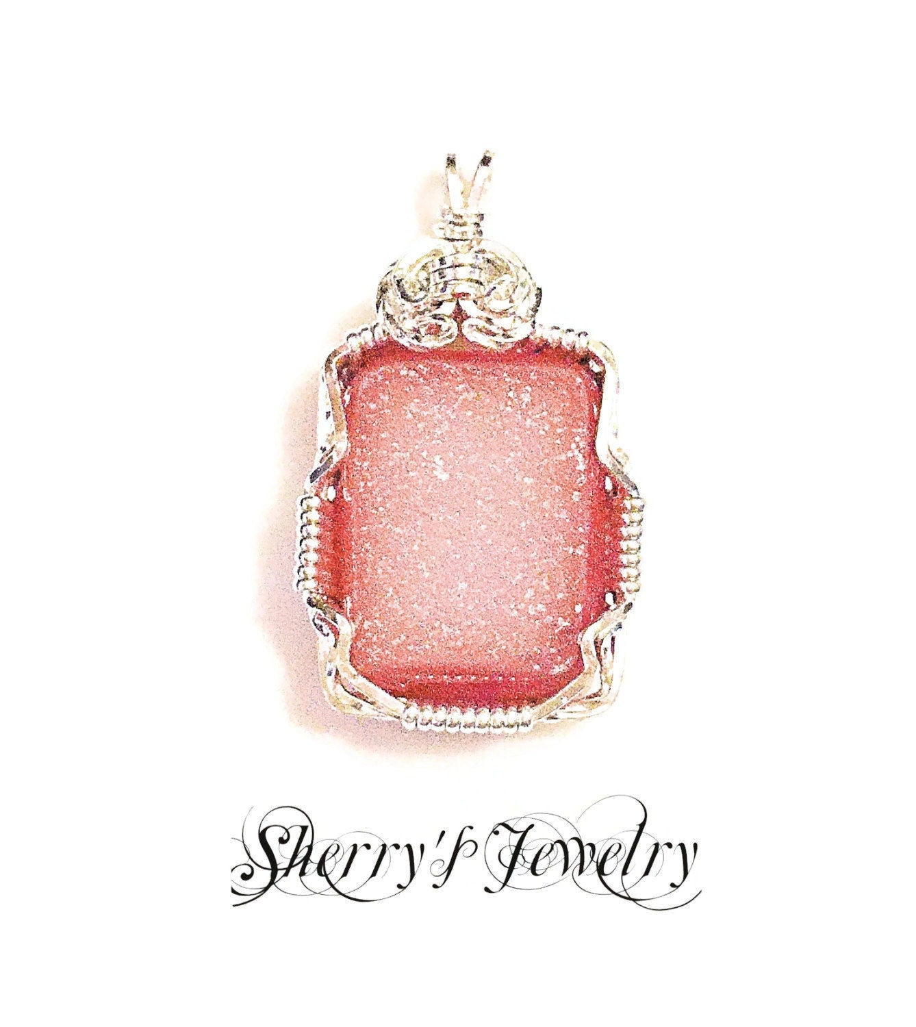 Sterling silver Fiesta Druzy Gemstone Pendant