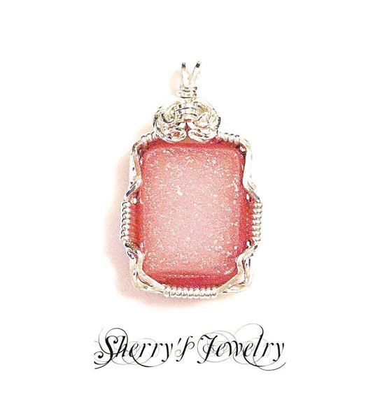 Sterling silver Fiesta Druzy Gemstone Pendant