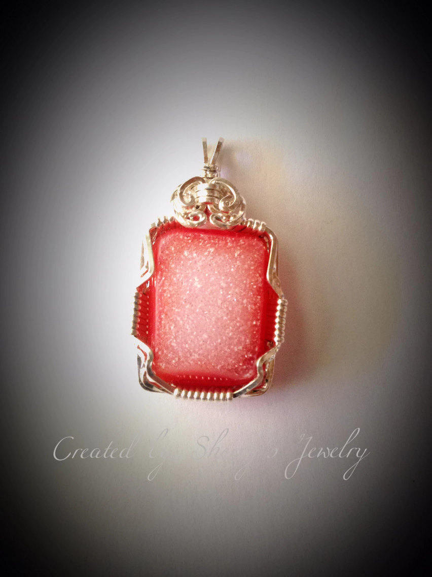 Sterling silver Fiesta Druzy Gemstone Pendant