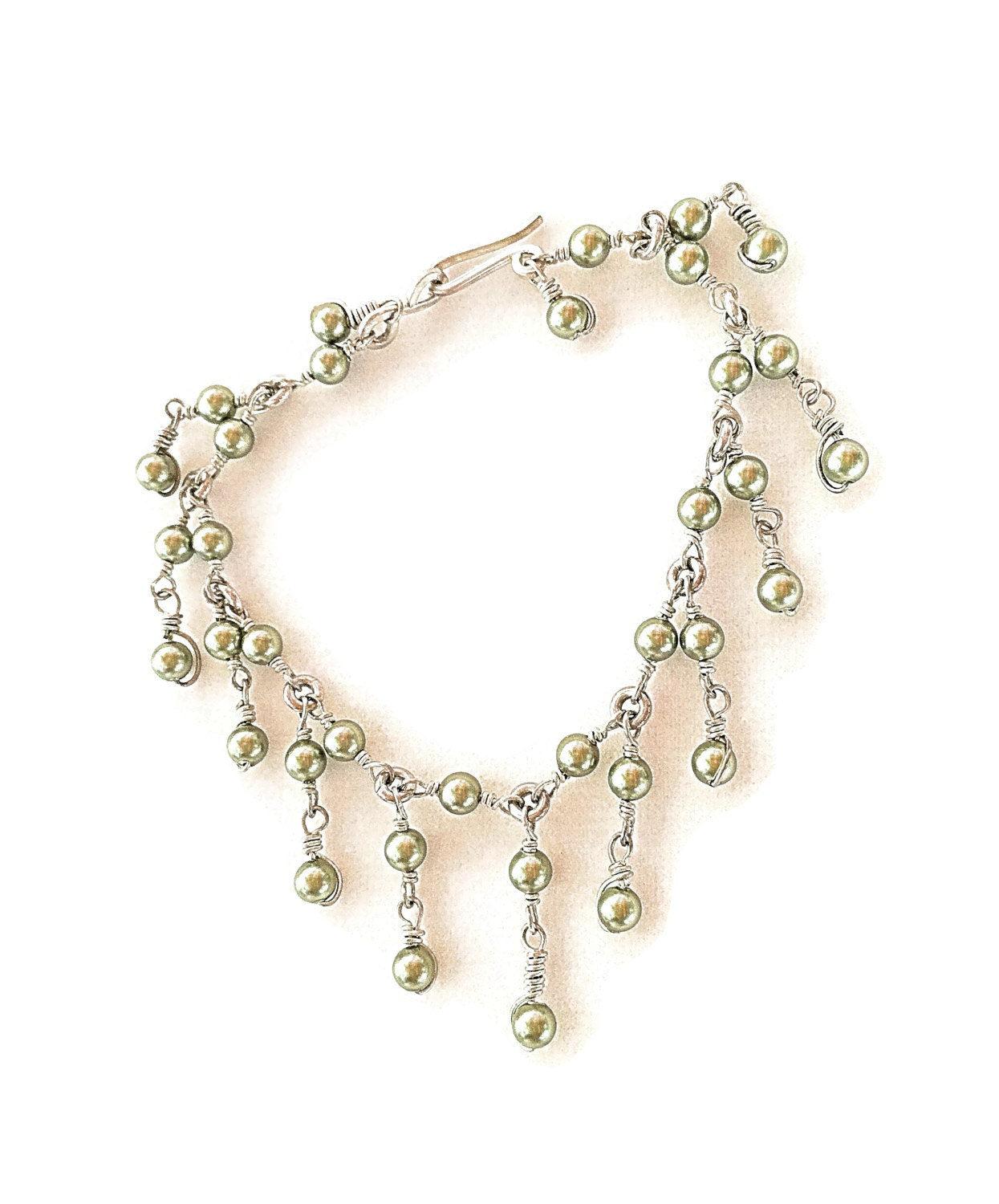 Silver Sage pearl bracelet