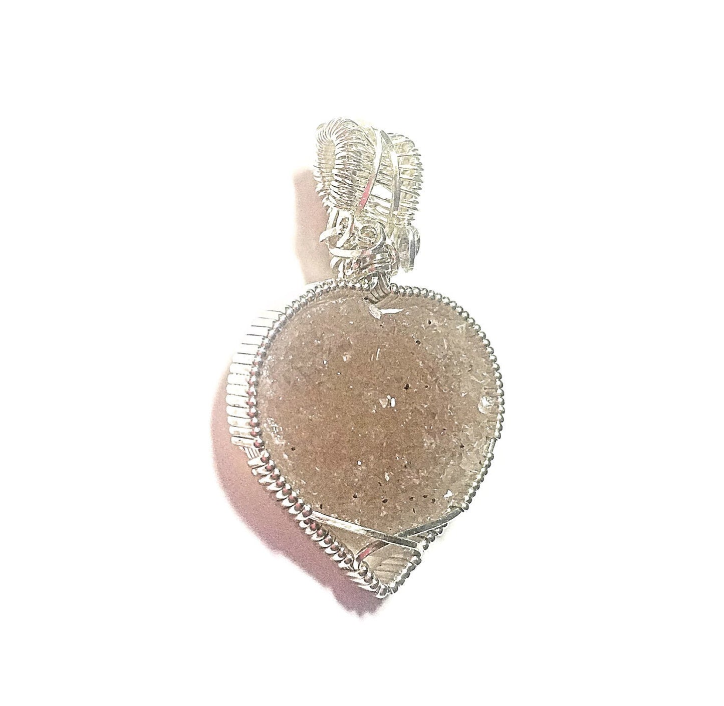 Silver Druzy Quartz Pendant