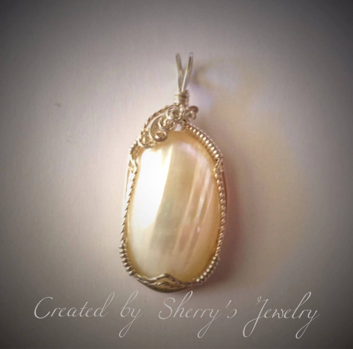Sterling silver Osmena pearl pendant