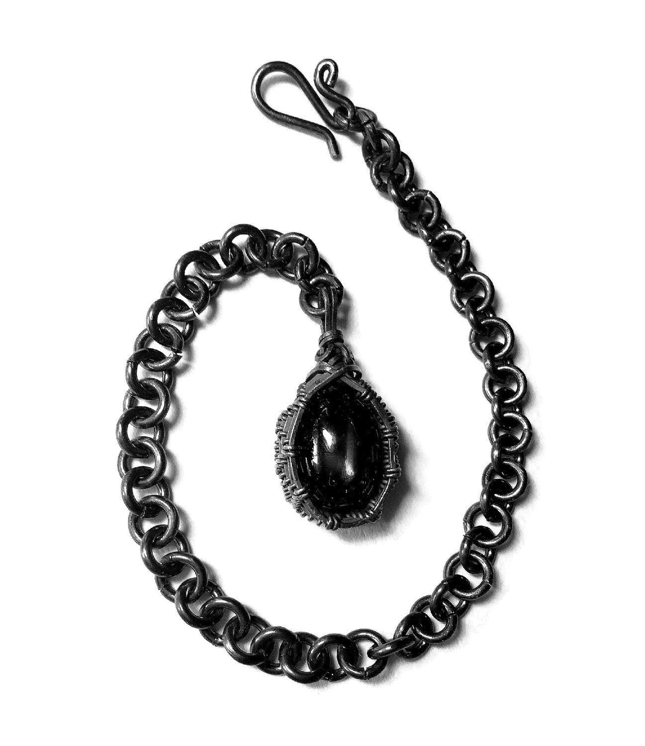 Silver Black Star of India bracelet