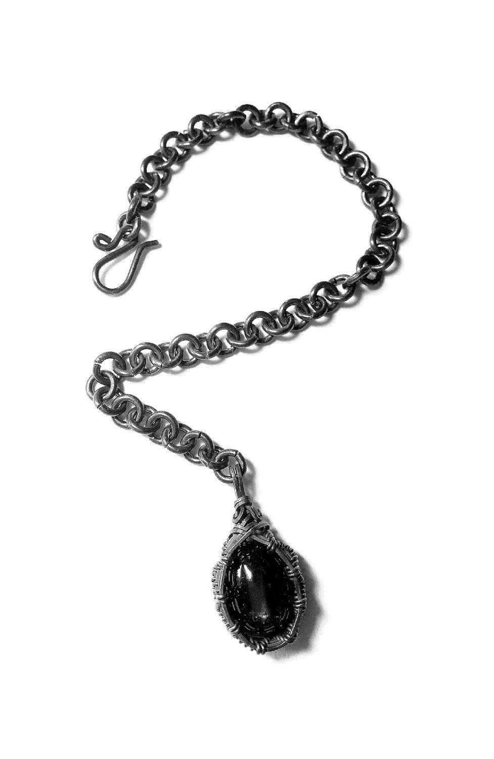Silver Black Star of India bracelet