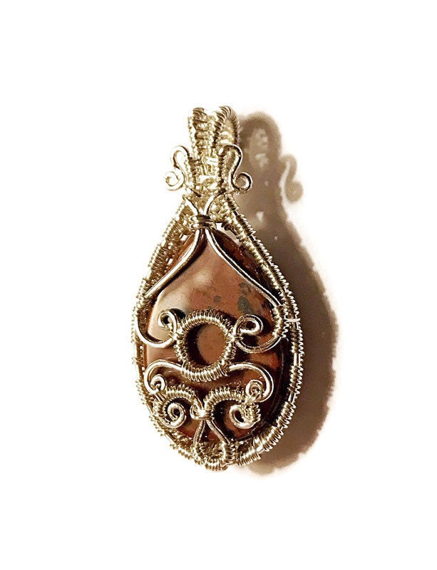 Silver Mahogany Obsidian pendant