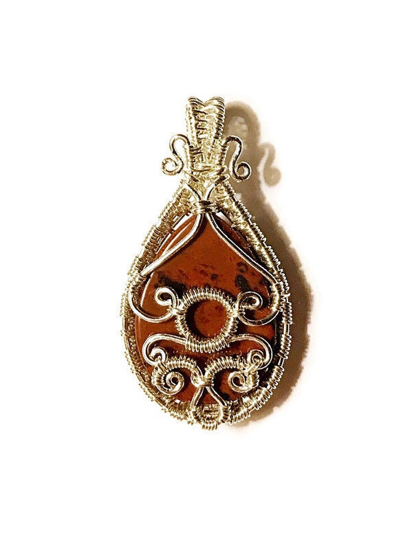 Silver Mahogany Obsidian pendant