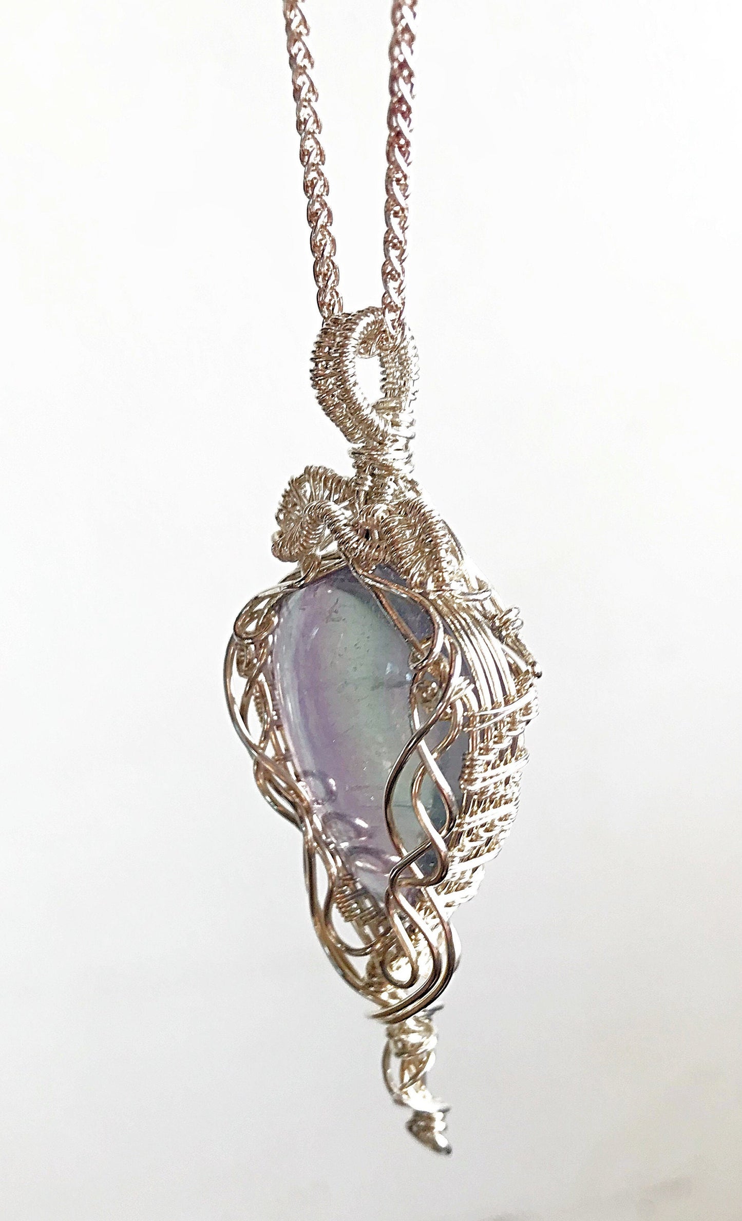 Silver Flourite necklace