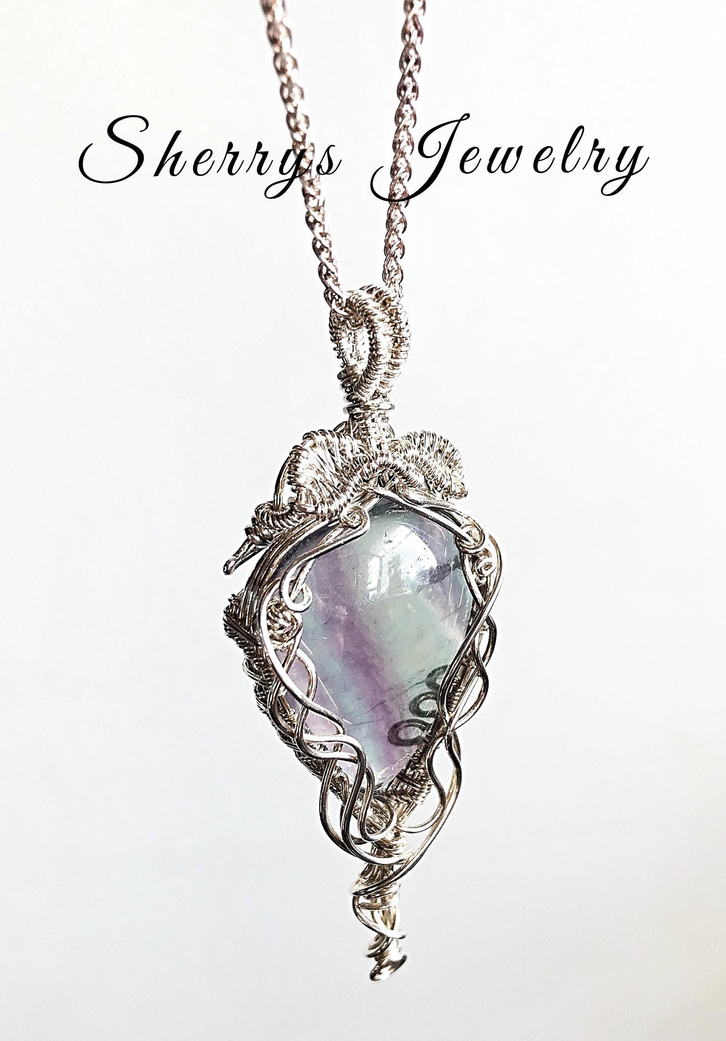 Silver Flourite necklace