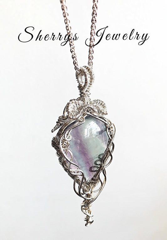 Silver Flourite necklace