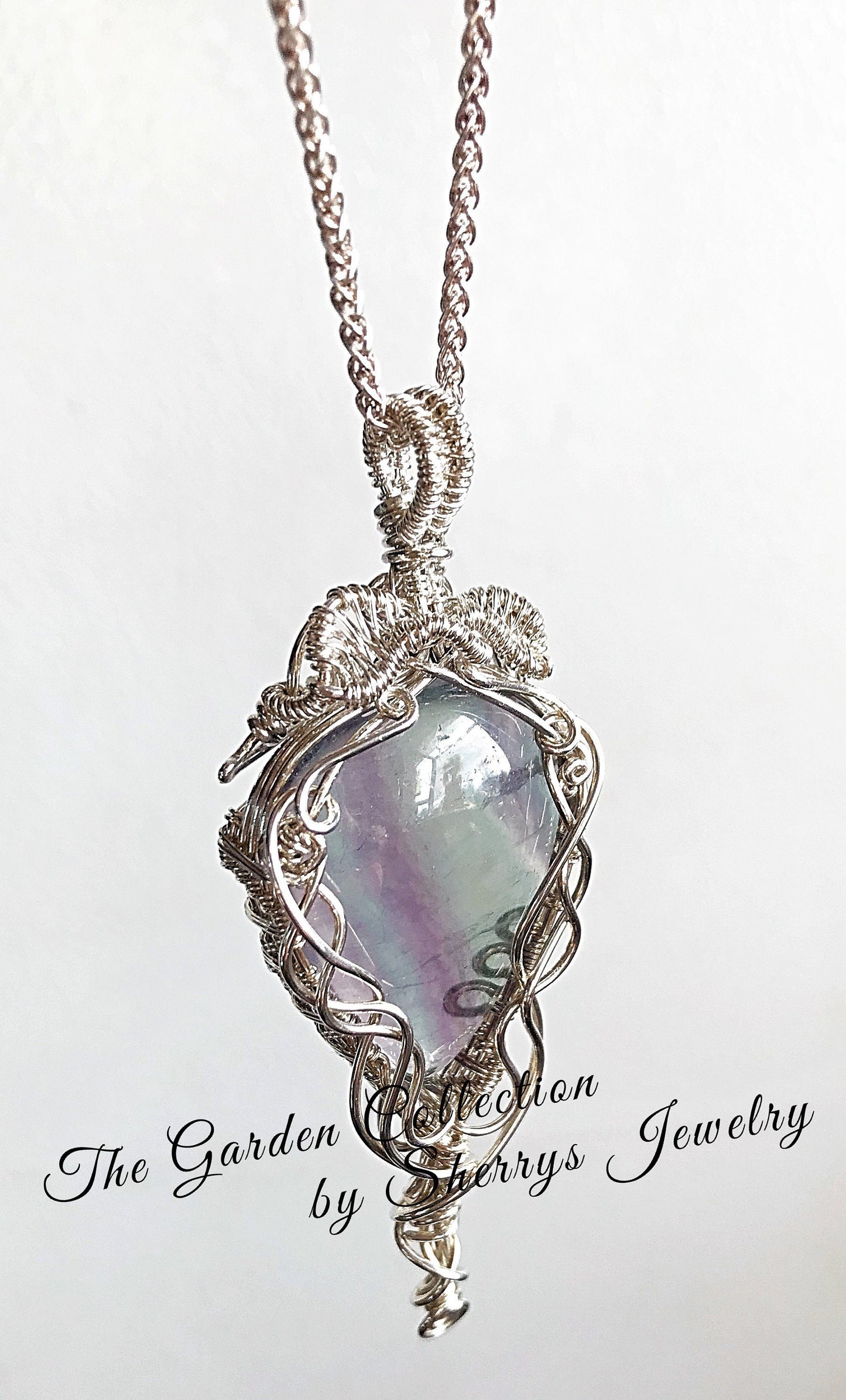 Silver Flourite necklace