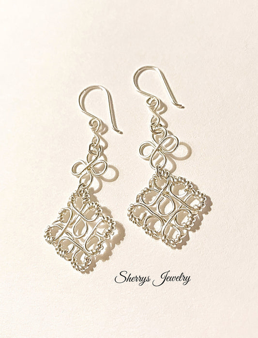 Silver Filigree chandelier earrings