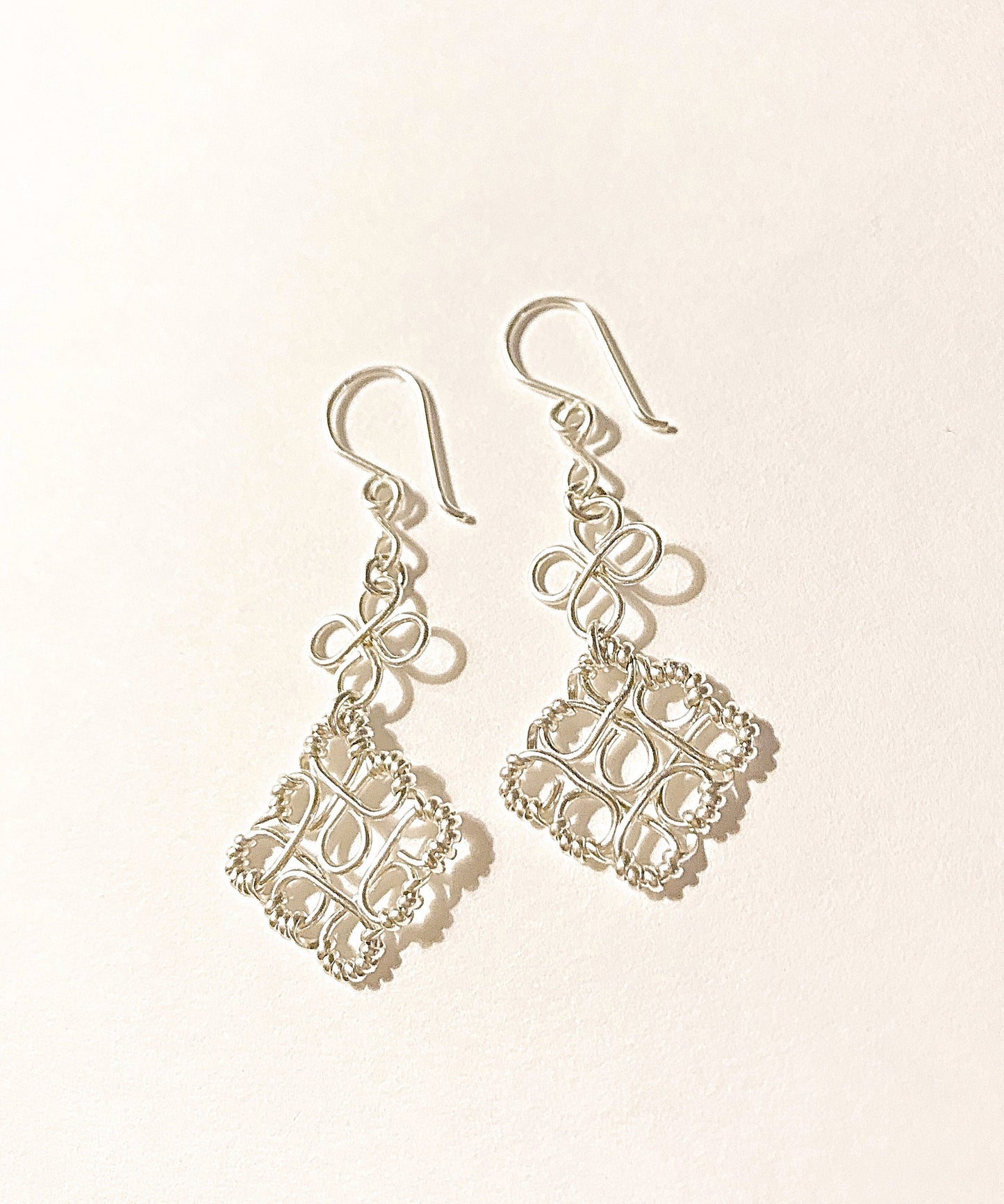 Silver Filigree chandelier earrings