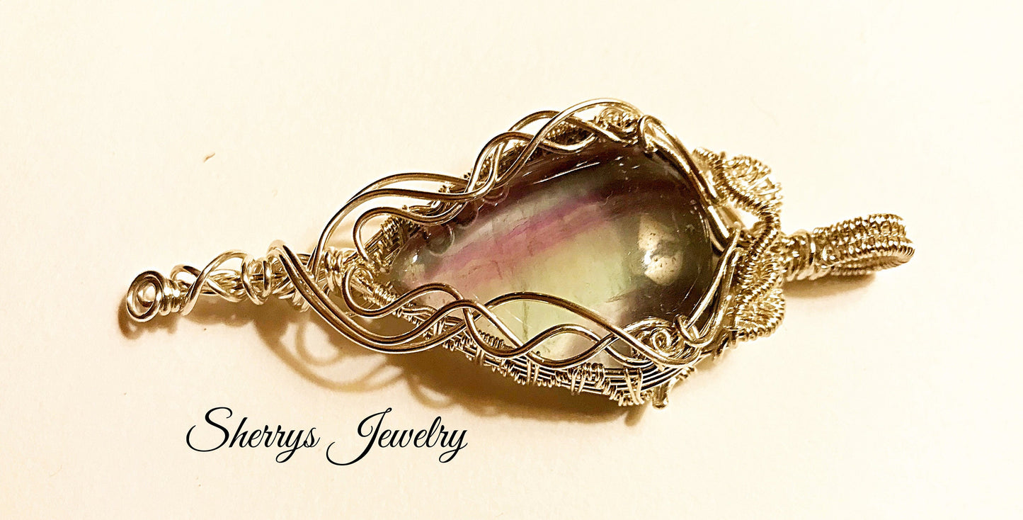 Silver Flourite necklace