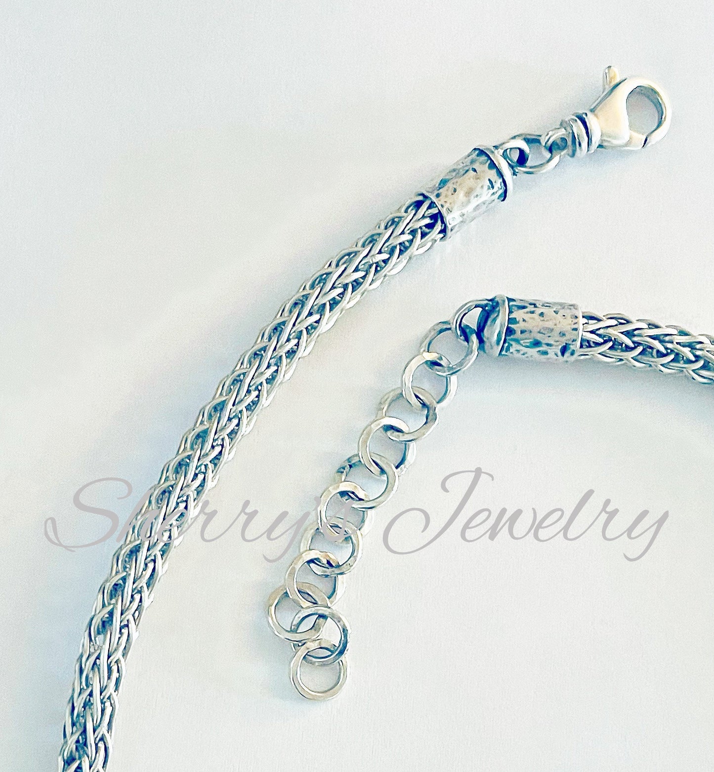 Silver Viking knit choker