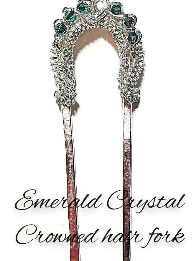 Silver Swarovski crystal hair pin