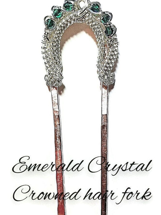 Silver Swarovski crystal hair pin