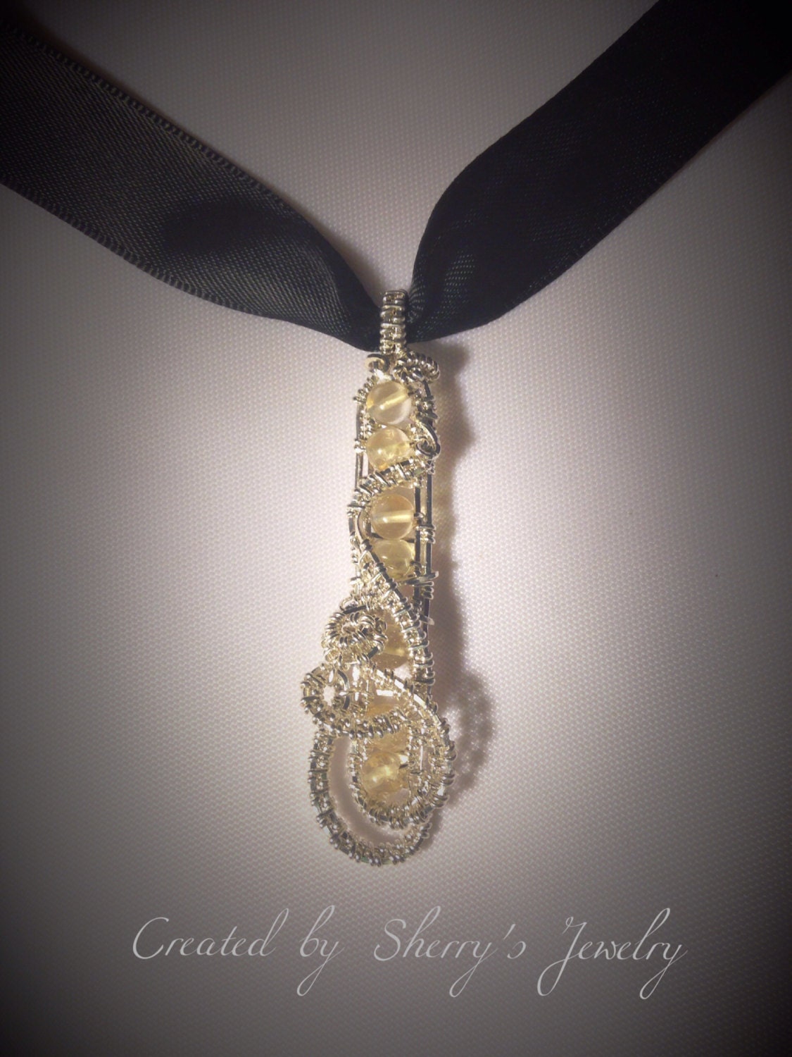 Silver Citrine Pendant
