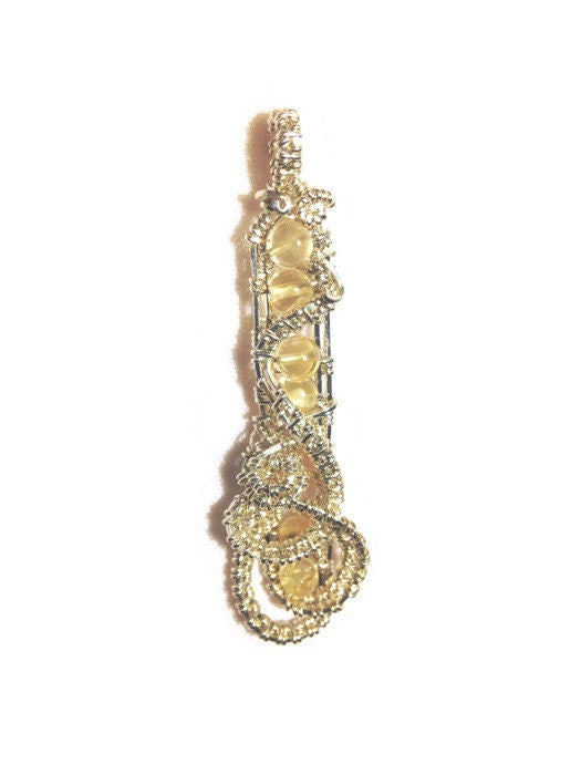 Silver Citrine Pendant