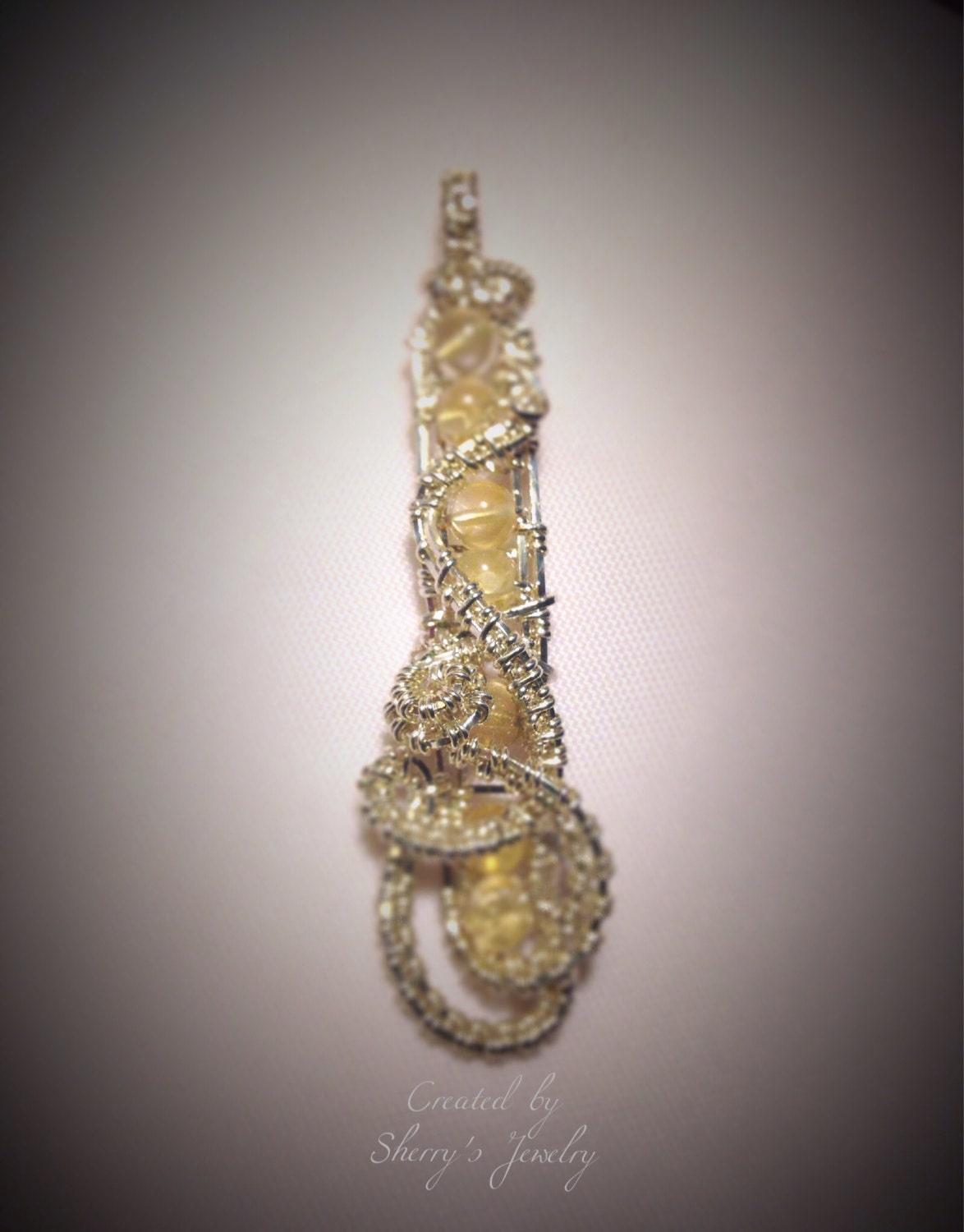 Silver Citrine Pendant
