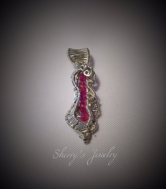 Silver Ruby pendant