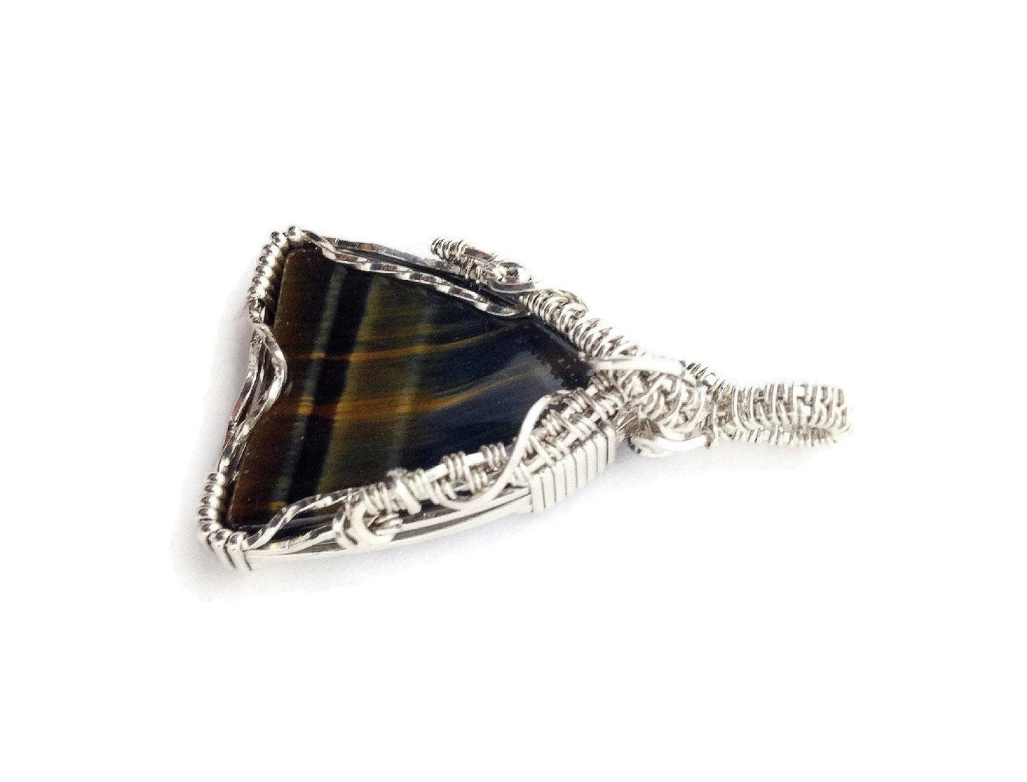Sterling silver Tiger Eye Gemstone pendant
