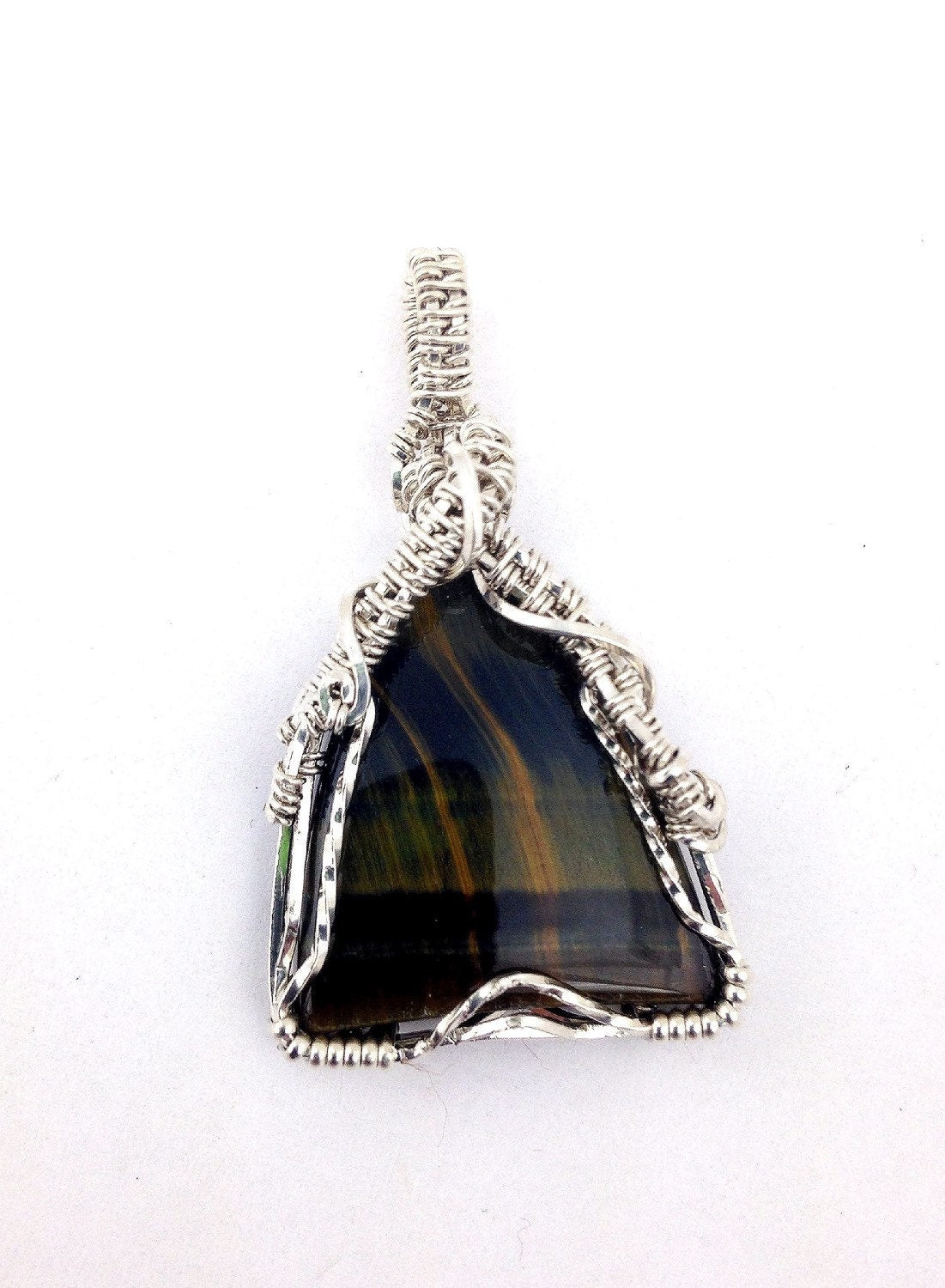 Sterling silver Tiger Eye Gemstone pendant